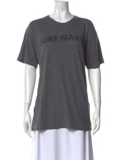 Pre-owned Aviator Nation Graphic Print Crew Neck T-shirt In Gray