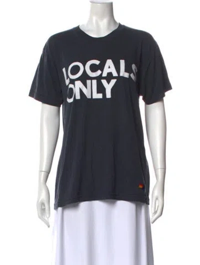 Pre-owned Aviator Nation Graphic Print Crew Neck T-shirt In Gray