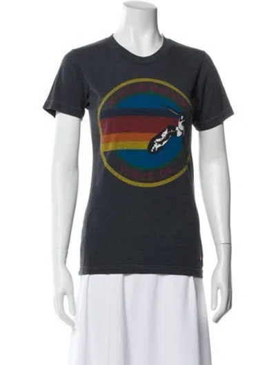 Pre-owned Aviator Nation Graphic Print Crew Neck T-shirt In Gray