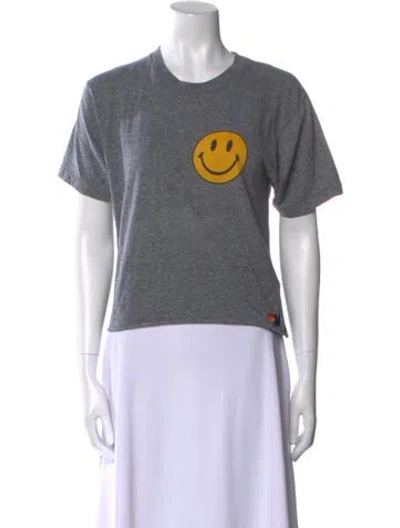 Pre-owned Aviator Nation Graphic Print Crew Neck T-shirt In Gray