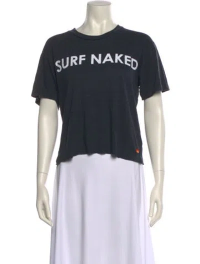 Pre-owned Aviator Nation Graphic Print Crew Neck T-shirt In Gray