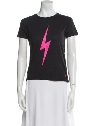 Pre-owned Aviator Nation Graphic Print Crew Neck T-shirt In Gray