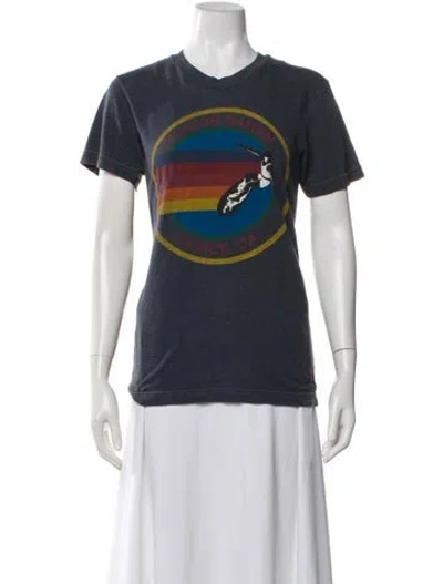 Pre-owned Aviator Nation Graphic Print Crew Neck T-shirt In Gray