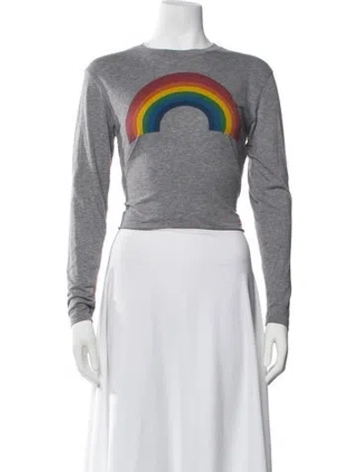 Pre-owned Aviator Nation Graphic Print Crew Neck T-shirt In Gray