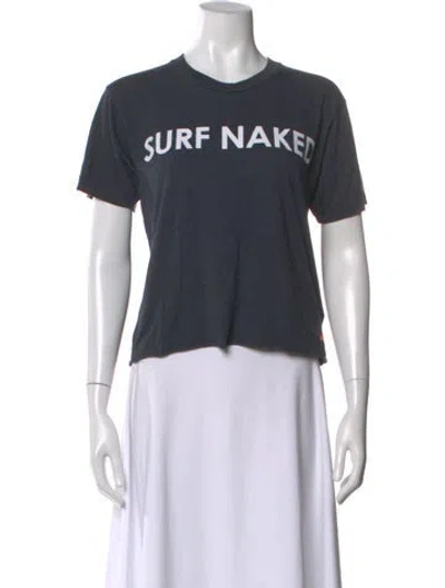 Pre-owned Aviator Nation Graphic Print Crew Neck T-shirt In Gray