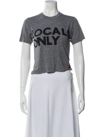 Pre-owned Aviator Nation Graphic Print Crew Neck T-shirt In Gray