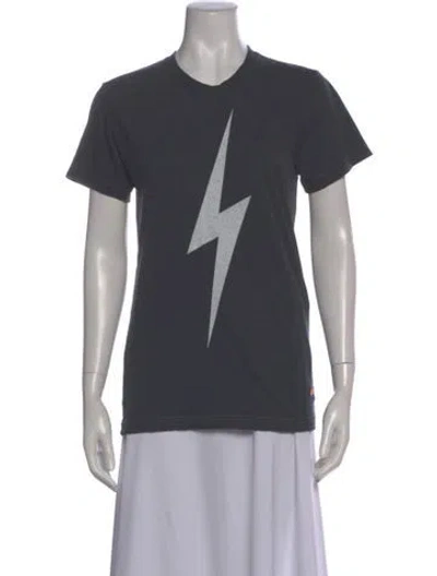 Pre-owned Aviator Nation Graphic Print Crew Neck T-shirt In Gray