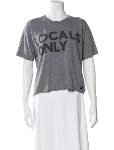 Pre-owned Aviator Nation Graphic Print Crew Neck T-shirt In Gray