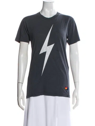Pre-owned Aviator Nation Graphic Print Crew Neck T-shirt In Gray
