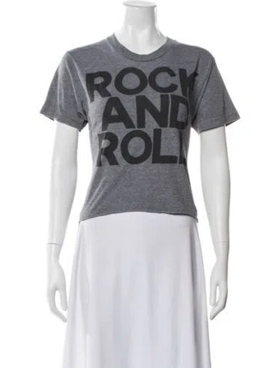 Pre-owned Aviator Nation Graphic Print Crew Neck T-shirt In Gray