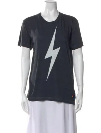 Pre-owned Aviator Nation Graphic Print Crew Neck T-shirt In Gray