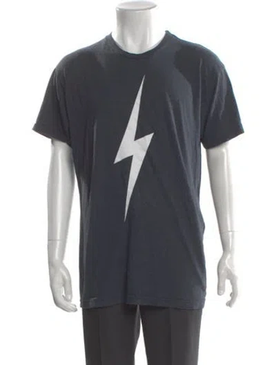 Pre-owned Aviator Nation Graphic Print Crew Neck T-shirt In Gray