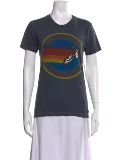Pre-owned Aviator Nation Graphic Print Crew Neck T-shirt In Gray