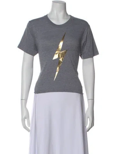 Pre-owned Aviator Nation Graphic Print Crew Neck T-shirt In Gray