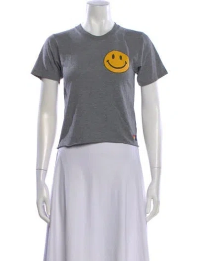 Pre-owned Aviator Nation Graphic Print Crew Neck T-shirt In Gray