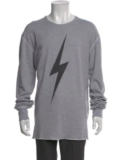 Pre-owned Aviator Nation Graphic Print Crew Neck T-shirt In Gray