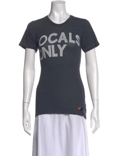 Pre-owned Aviator Nation Graphic Print Crew Neck T-shirt In Gray