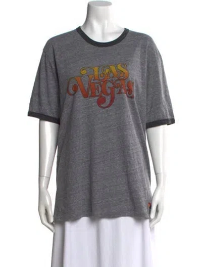 Pre-owned Aviator Nation Graphic Print Crew Neck T-shirt In Gray