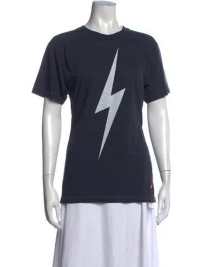 Pre-owned Aviator Nation Graphic Print Crew Neck T-shirt In Gray