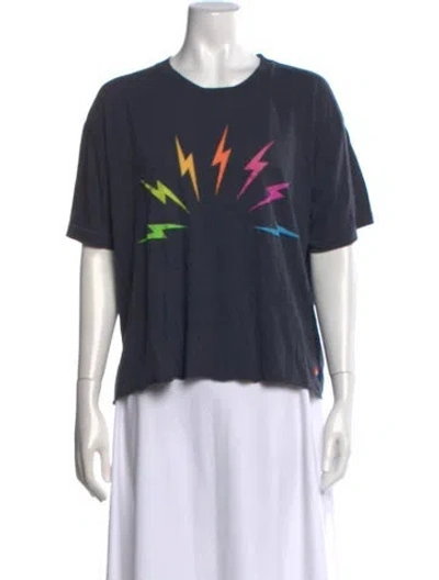 Pre-owned Aviator Nation Graphic Print Crew Neck T-shirt In Gray
