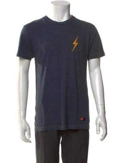 Pre-owned Aviator Nation Graphic Print Crew Neck T-shirt In Grey