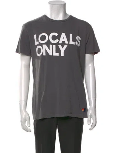 Pre-owned Aviator Nation Graphic Print Crew Neck T-shirt In Grey