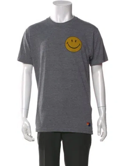Pre-owned Aviator Nation Graphic Print Crew Neck T-shirt In Grey