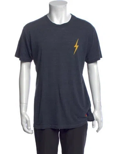 Pre-owned Aviator Nation Graphic Print Crew Neck T-shirt In Grey