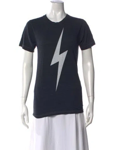 Pre-owned Aviator Nation Graphic Print Crew Neck T-shirt In Grey