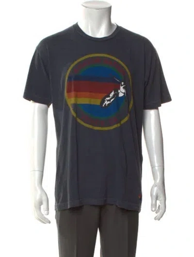 Pre-owned Aviator Nation Graphic Print Crew Neck T-shirt In Grey