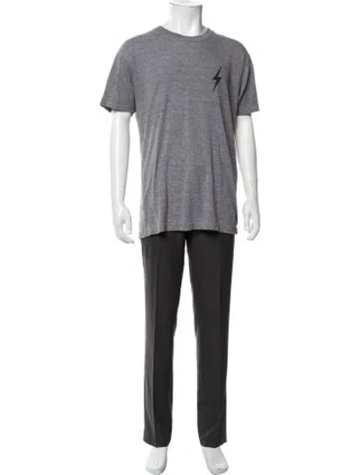 Pre-owned Aviator Nation Graphic Print Crew Neck T-shirt In Grey