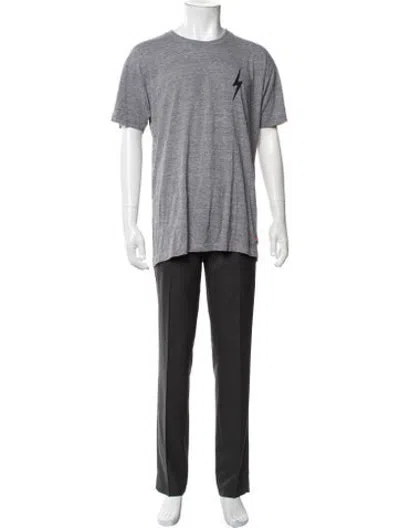 Pre-owned Aviator Nation Graphic Print Crew Neck T-shirt In Grey