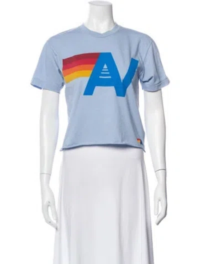 Pre-owned Aviator Nation Graphic Print Crew Neck T-shirt In Multi