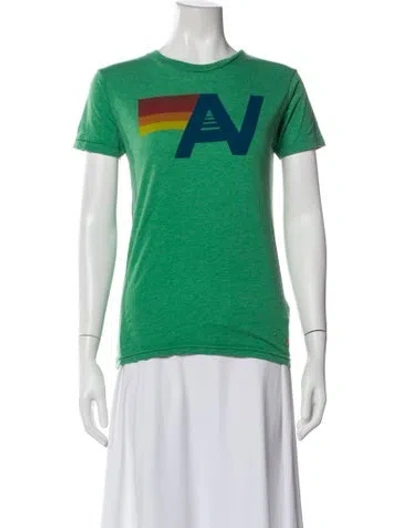 Pre-owned Aviator Nation Graphic Print Crew Neck T-shirt In Multi