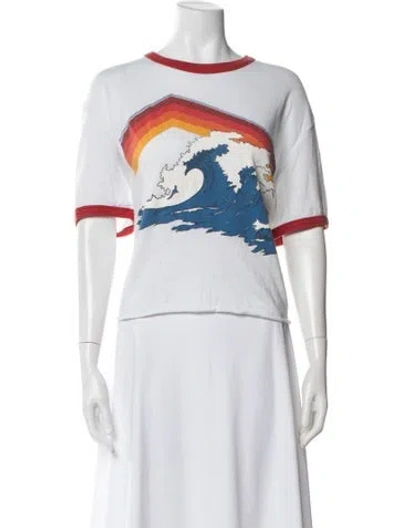 Pre-owned Aviator Nation Graphic Print Crew Neck T-shirt In Multi