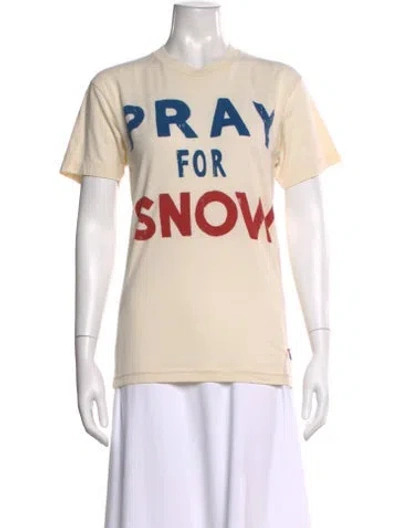 Pre-owned Aviator Nation Graphic Print Crew Neck T-shirt In Neutral