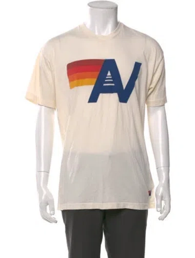 Pre-owned Aviator Nation Graphic Print Crew Neck T-shirt In Neutral