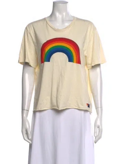 Pre-owned Aviator Nation Graphic Print Crew Neck T-shirt In Neutral