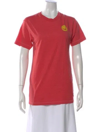 Pre-owned Aviator Nation Graphic Print Crew Neck T-shirt In Red