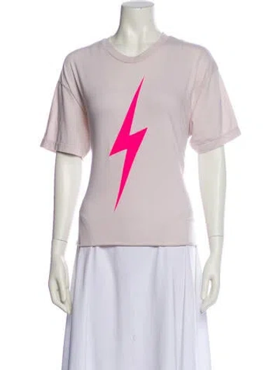 Pre-owned Aviator Nation Graphic Print Crew Neck T-shirt W/ Tags In Purple