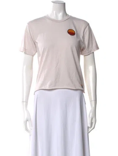 Pre-owned Aviator Nation Graphic Print Crew Neck T-shirt In White