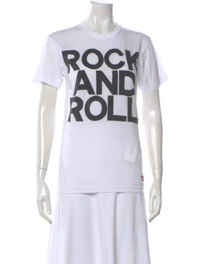 Pre-owned Aviator Nation Graphic Print Crew Neck T-shirt In White