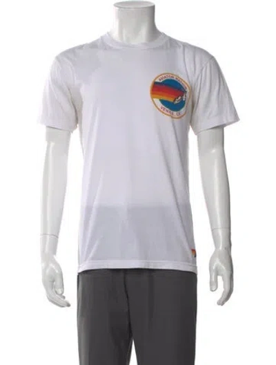Pre-owned Aviator Nation Graphic Print Crew Neck T-shirt In White