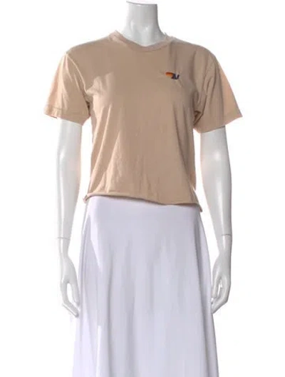 Pre-owned Aviator Nation Graphic Print Crew Neck T-shirt In White