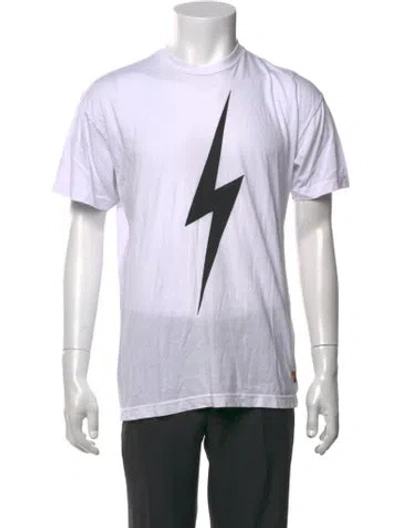 Pre-owned Aviator Nation Graphic Print Crew Neck T-shirt In White