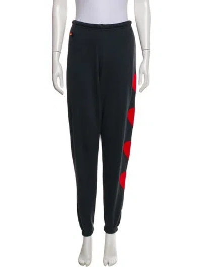 Pre-owned Aviator Nation Graphic Print Embroidered Accent Sweatpants In Blue