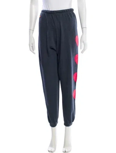Pre-owned Aviator Nation Graphic Print Embroidered Accent Sweatpants In Blue