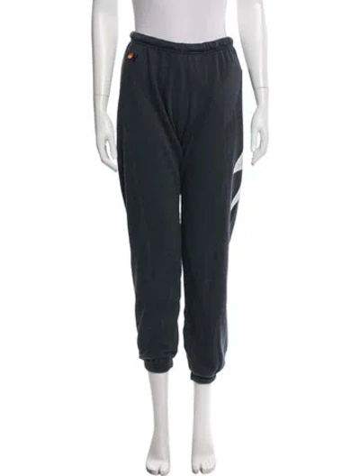 Pre-owned Aviator Nation Graphic Print Embroidered Accent Sweatpants In Blue