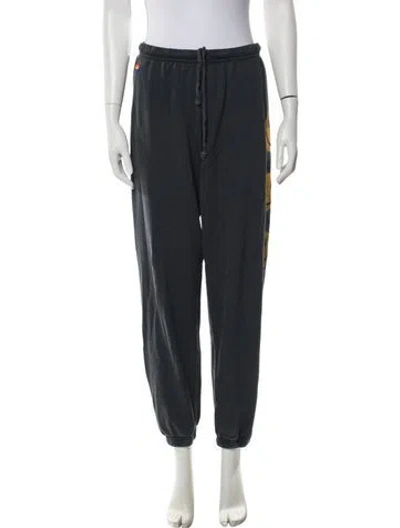 Pre-owned Aviator Nation Graphic Print Embroidered Accent Sweatpants In Blue