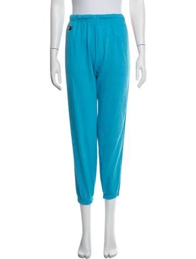Pre-owned Aviator Nation Graphic Print Embroidered Accent Sweatpants In Blue